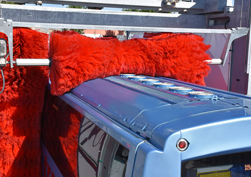 Automatic Truck and Bus Wash Machine horizontal brush option